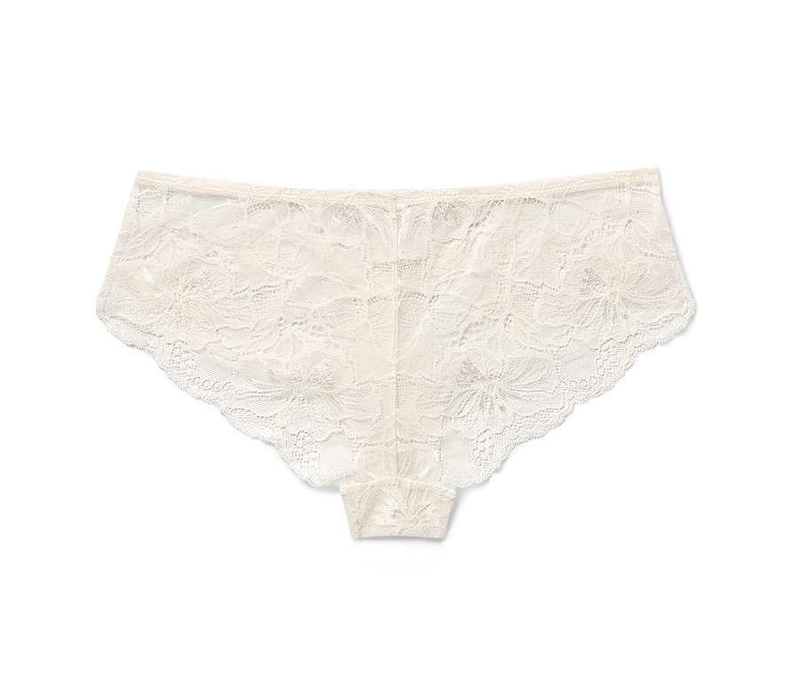 Gros plan d'un Hipster à dentelle blanc sur fond blanc.
