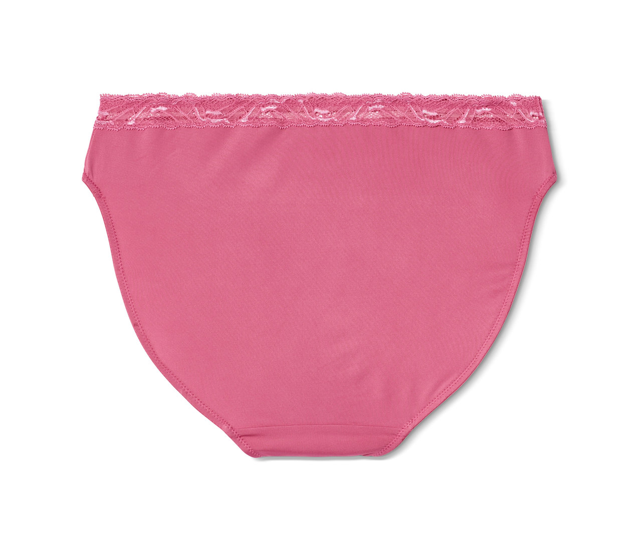 Un slip rose (d'un lot de 2) avec de la dentelle.