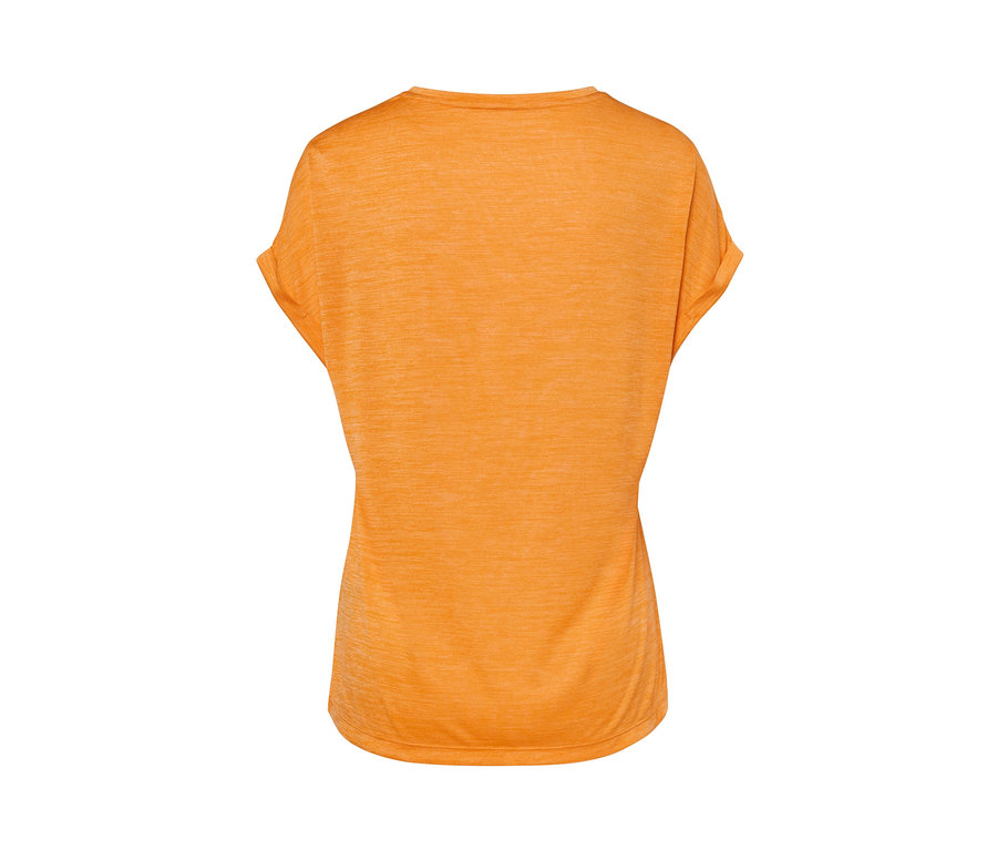 T-shirt technique orange vu de dos.