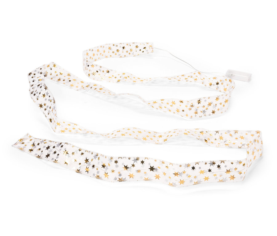 Une bande décorative LED sur fond blanc.