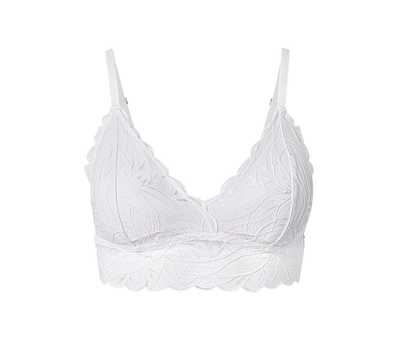 Détail d'un soutien-gorge en dentelle.