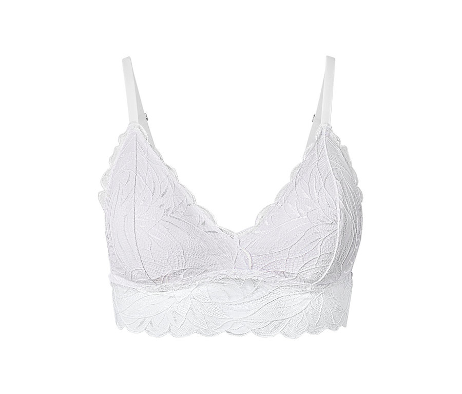 Détail d'un soutien-gorge en dentelle.