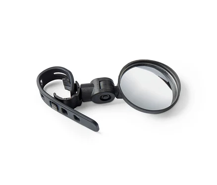 Mini-rétroviseur de vélo noir.