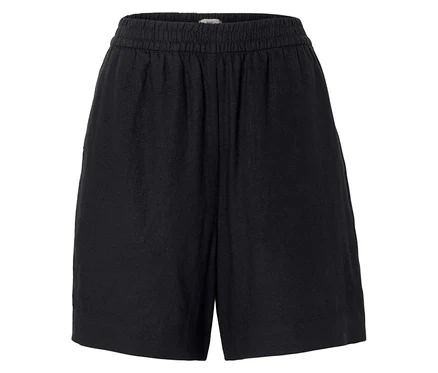 Short noir avec taille élastique.