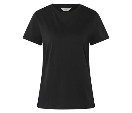 T-shirt noir à manches courtes.
