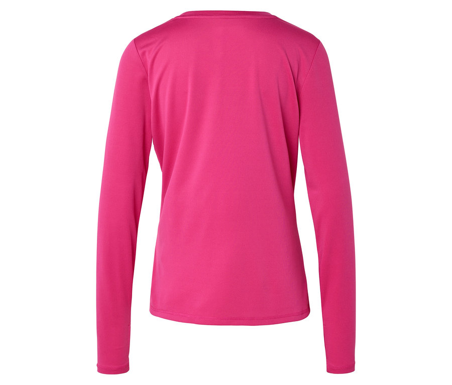 Vue arrière d'un haut rose à manches longues.