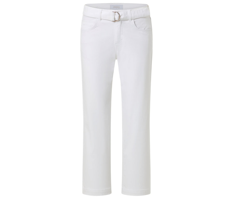 Pantalon blanc avec ceinture.