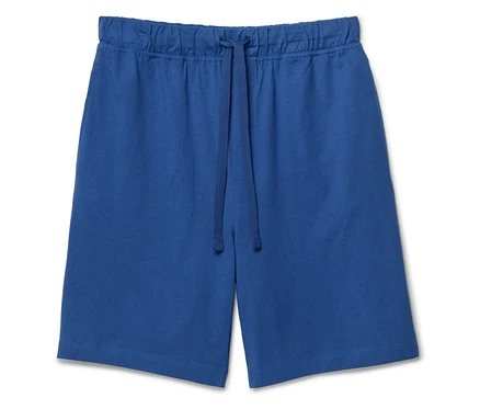 Short bleu avec cordon de serrage.