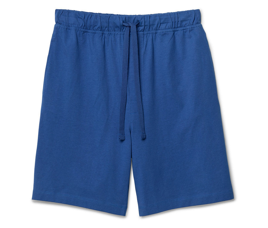 Short bleu avec cordon de serrage.