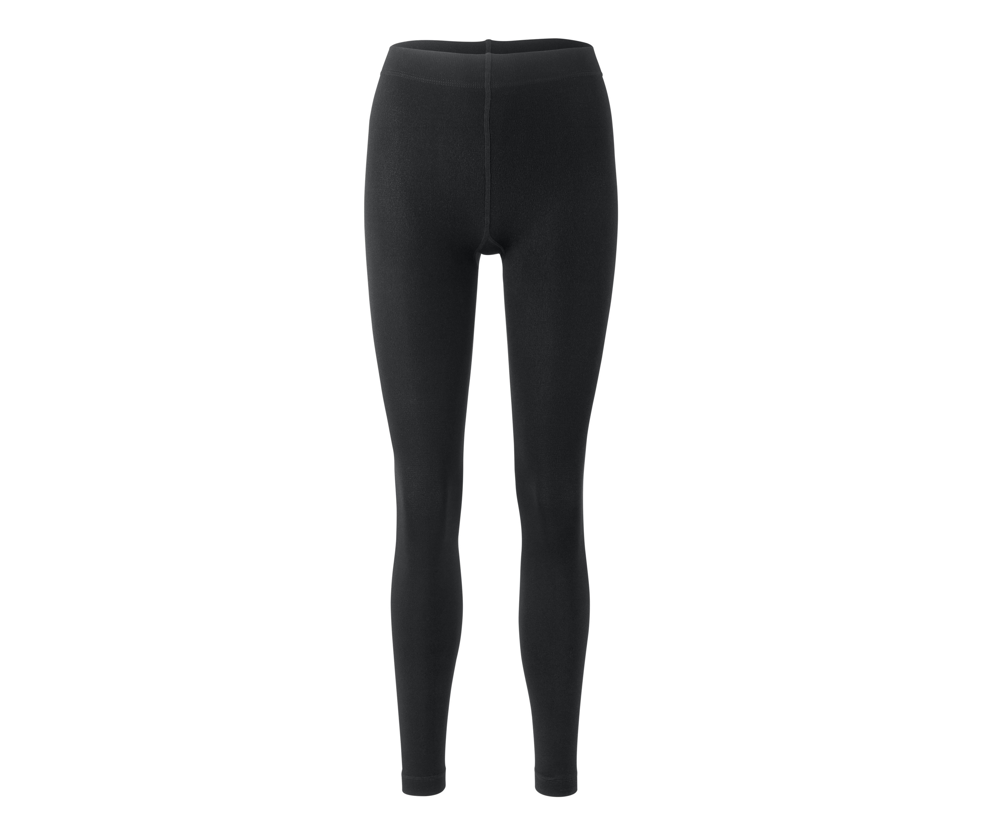 Legging thermique noir sur fond blanc.