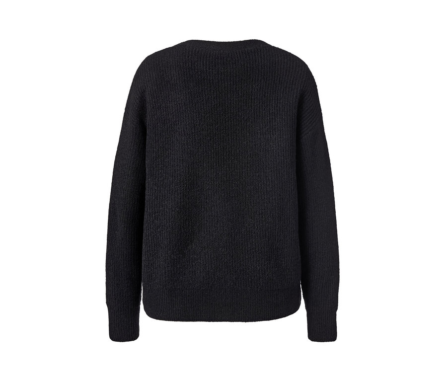 Cardigan noir en grosse maille.