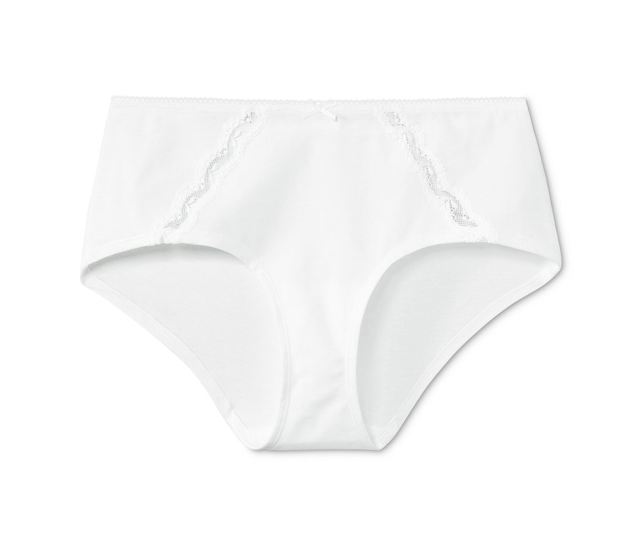 2 culottes blanches avec dentelle.