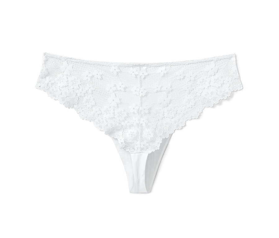 Un tanga brésilien Magic Cut blanc.