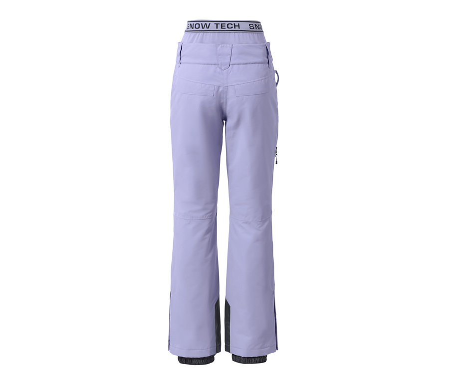Vue arrière du pantalon de ski et de snowboard lilas.