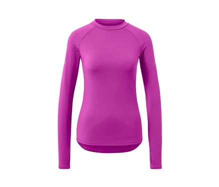 T-shirt technique à manches longues, rose baie fluo.