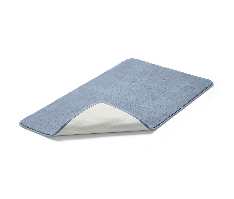 Tapis de bain bleu, env. 100 x 60 cm.