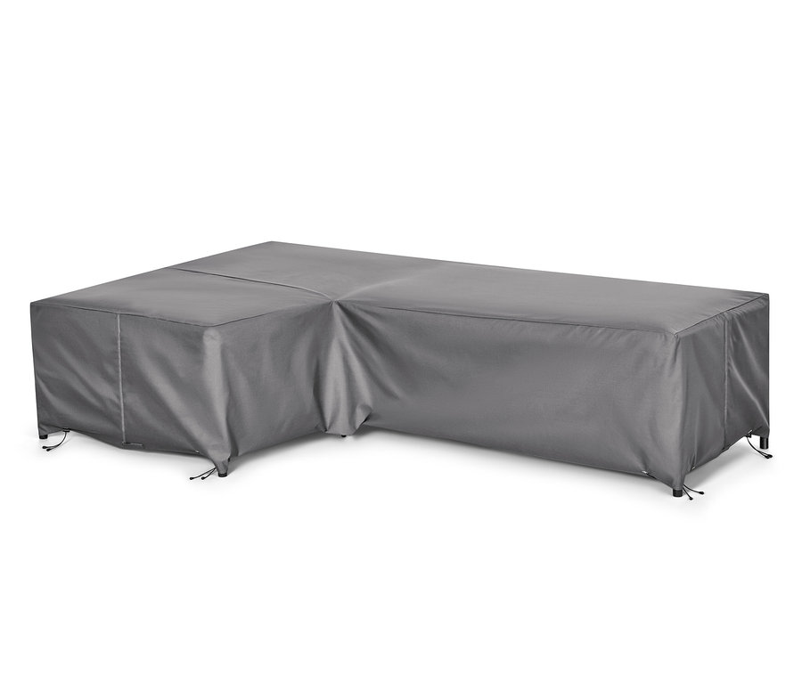 Housse premium grise pour meubles d’angle lounge de grande taille.