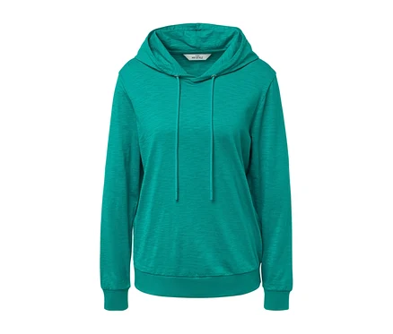 Sweat en jersey turquoise.