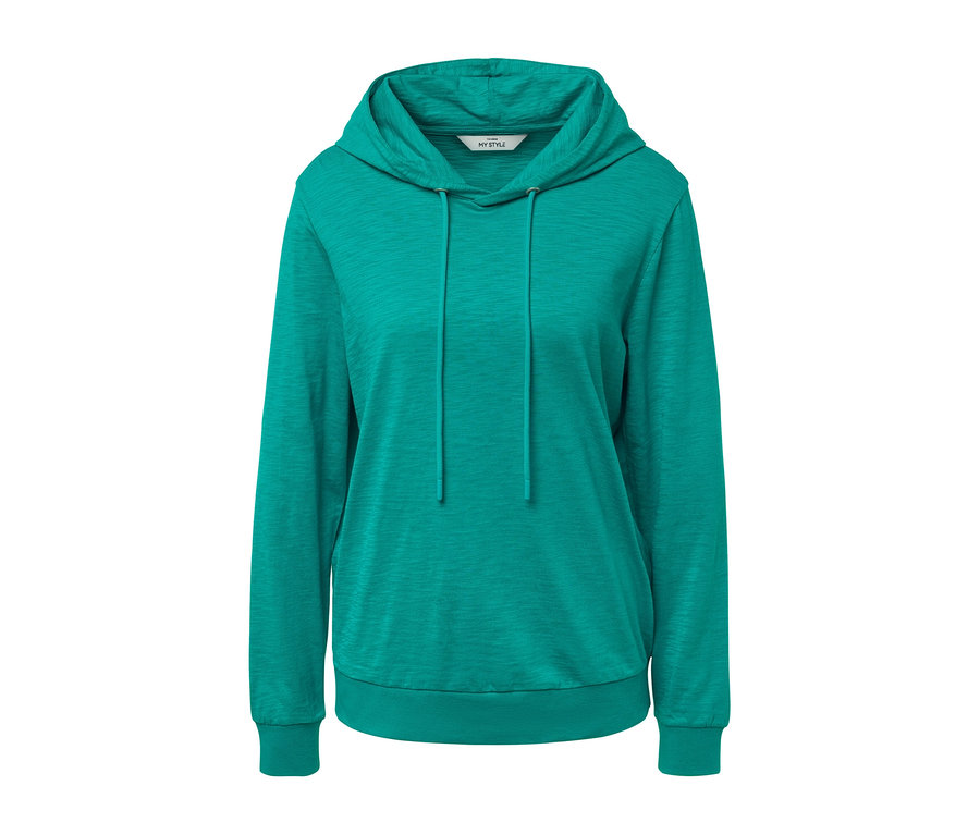 Sweat en jersey turquoise.