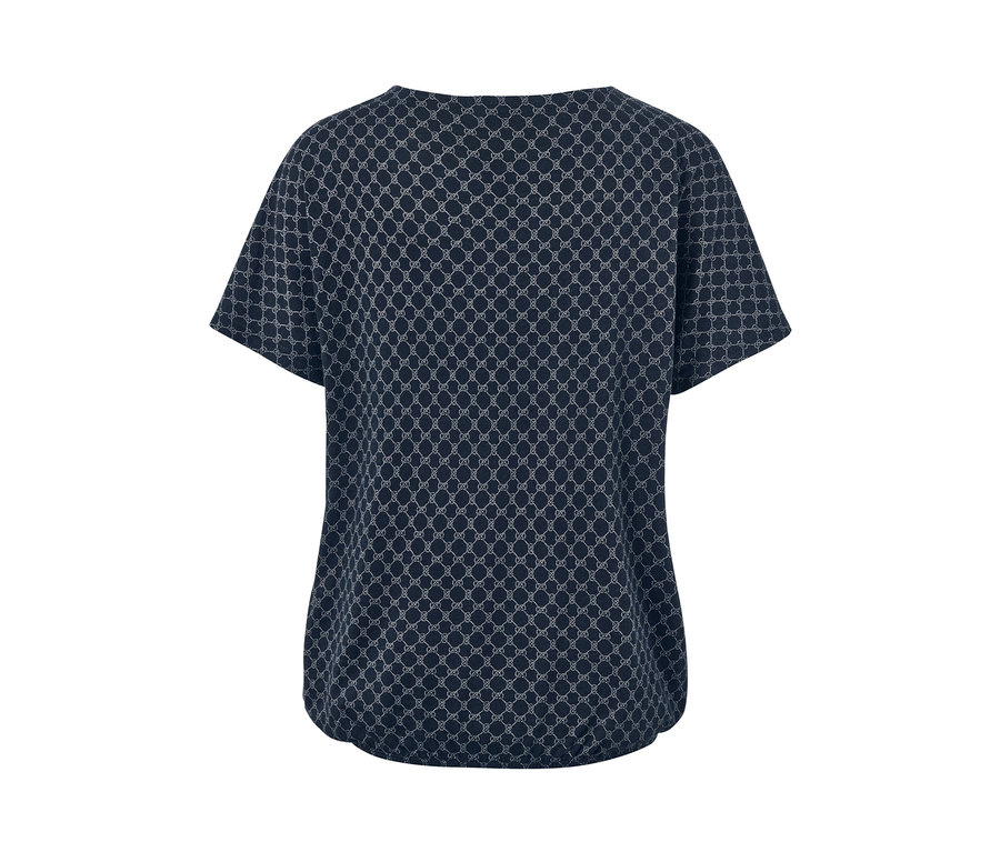 Vue arrière de la blouse imprimée.