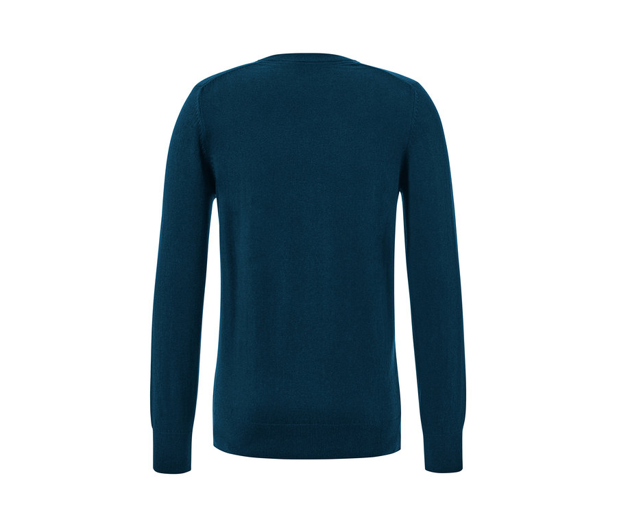 Pull pétrole à encolure en V.