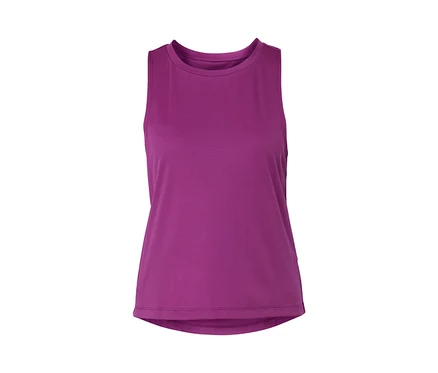 Débardeur de sport violet.
