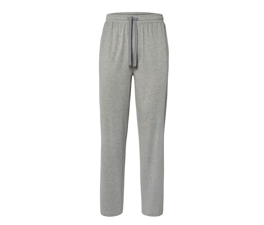Pantalon relax gris avec cordon de serrage.