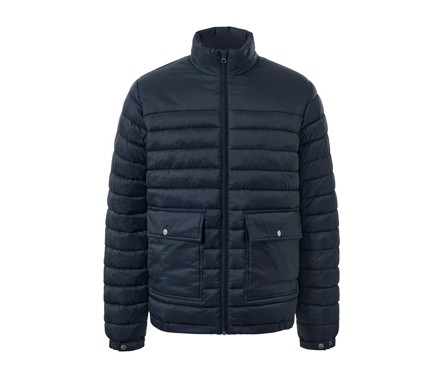 Veste matelassée bleu marine.