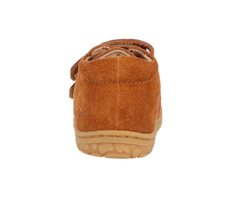Vue arrière des chaussures de marche Lurchi « Barefoot » marron.