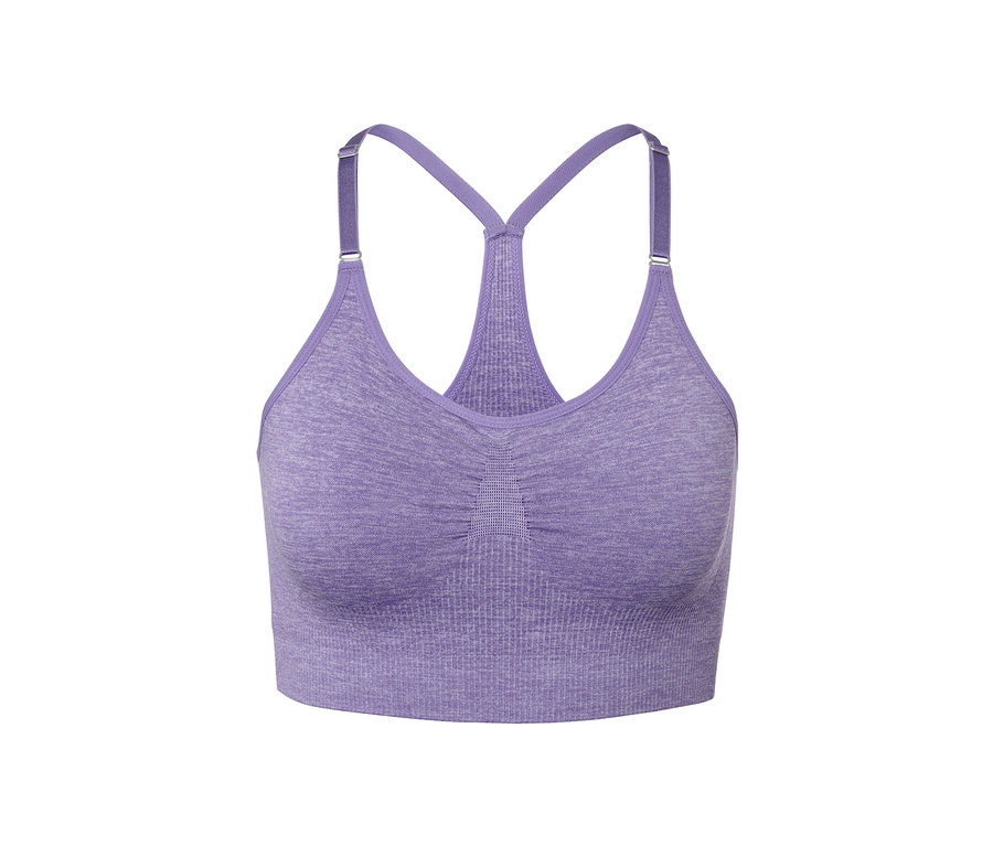 Soutien-gorge de sport sans coutures violet.