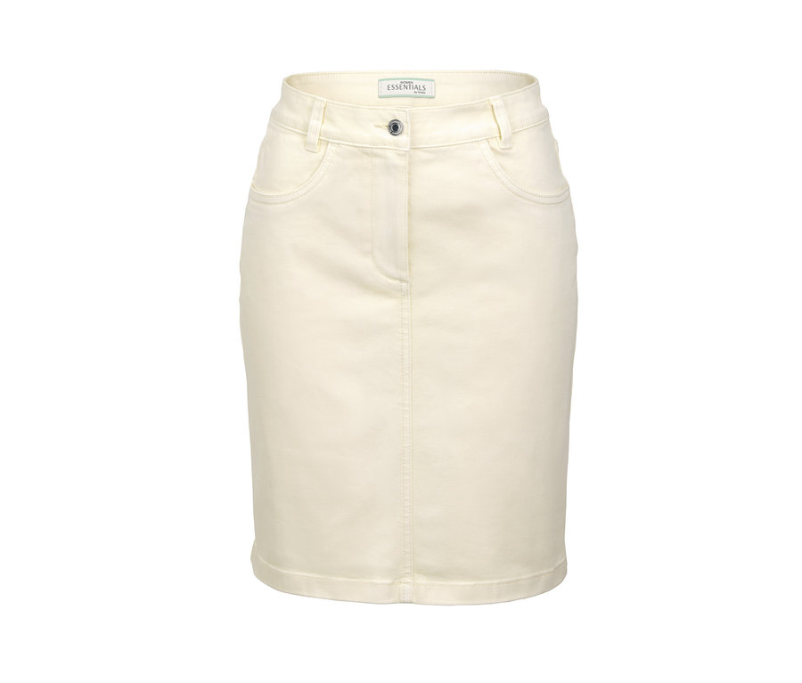 Jupe en jean crème.