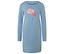 Chemise de nuit bleue avec motif floral.