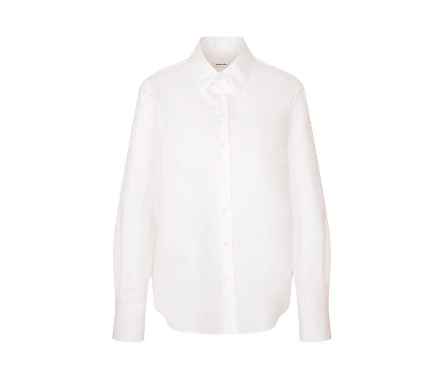 Chemisier blanc sans repassage Seidensticker à manches longues et col.