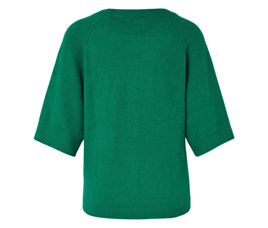 Pull vert à manches courtes.