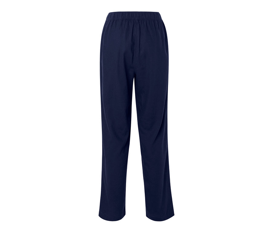 Pantalon en lin bleu foncé.