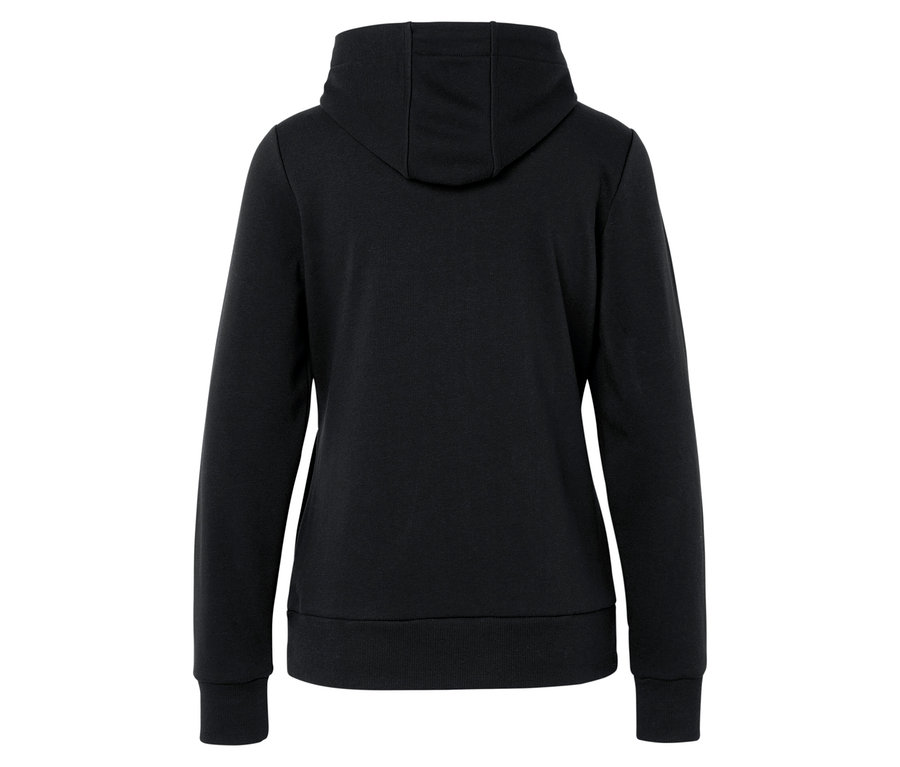 Vue arrière d'un sweat à capuche noir.