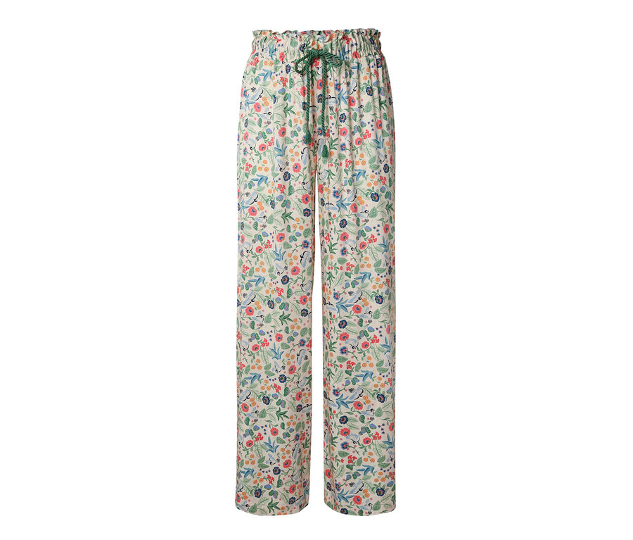 Pantalon relax à motif floral.