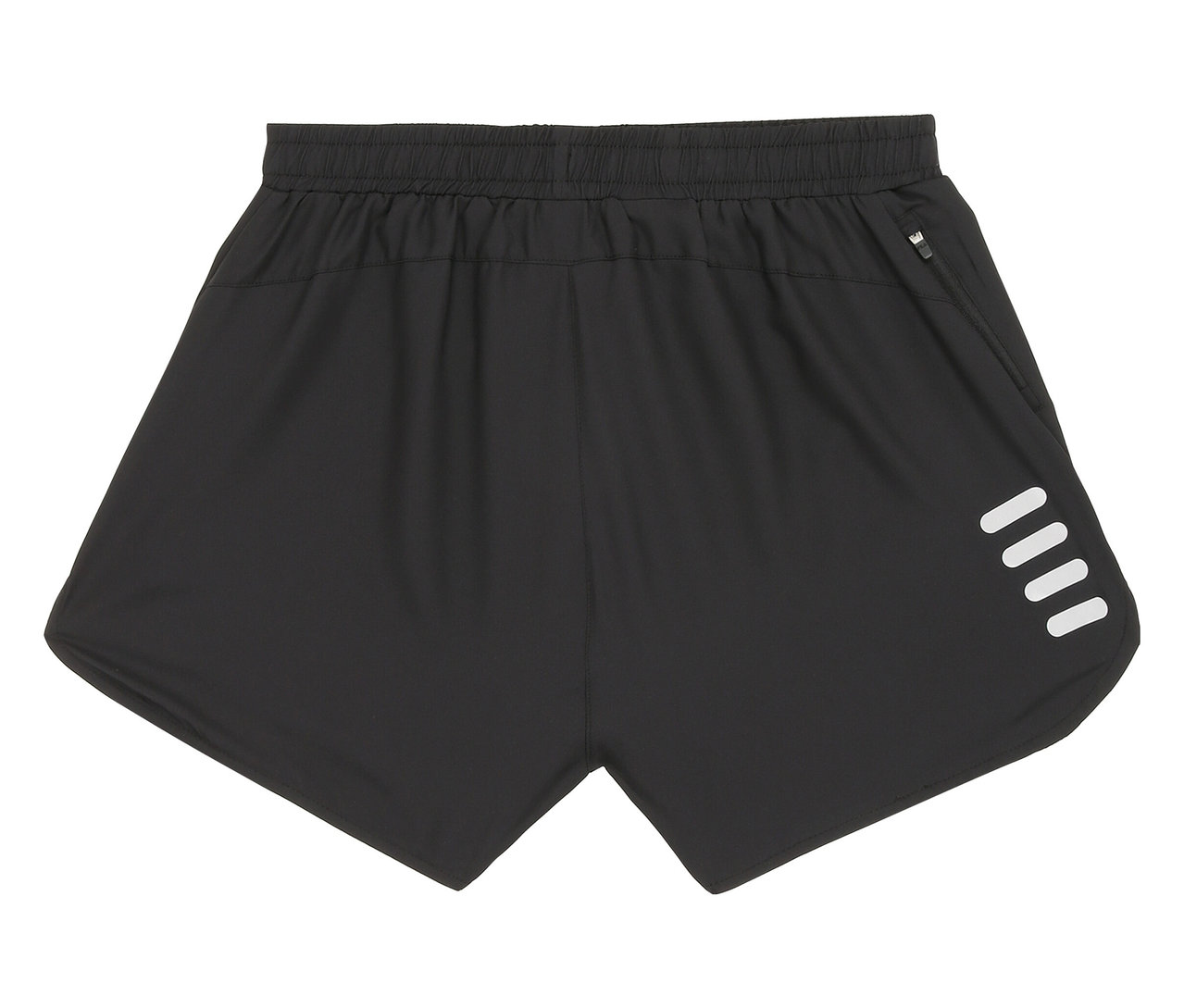 Gros plan sur le short de sport noir FILA Damen-Funktionsshorts avec des rayures blanches sur le côté.