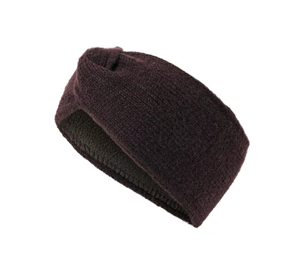 Gros plan d'un bandeau marron châtaigne avec un nœud sur fond blanc.