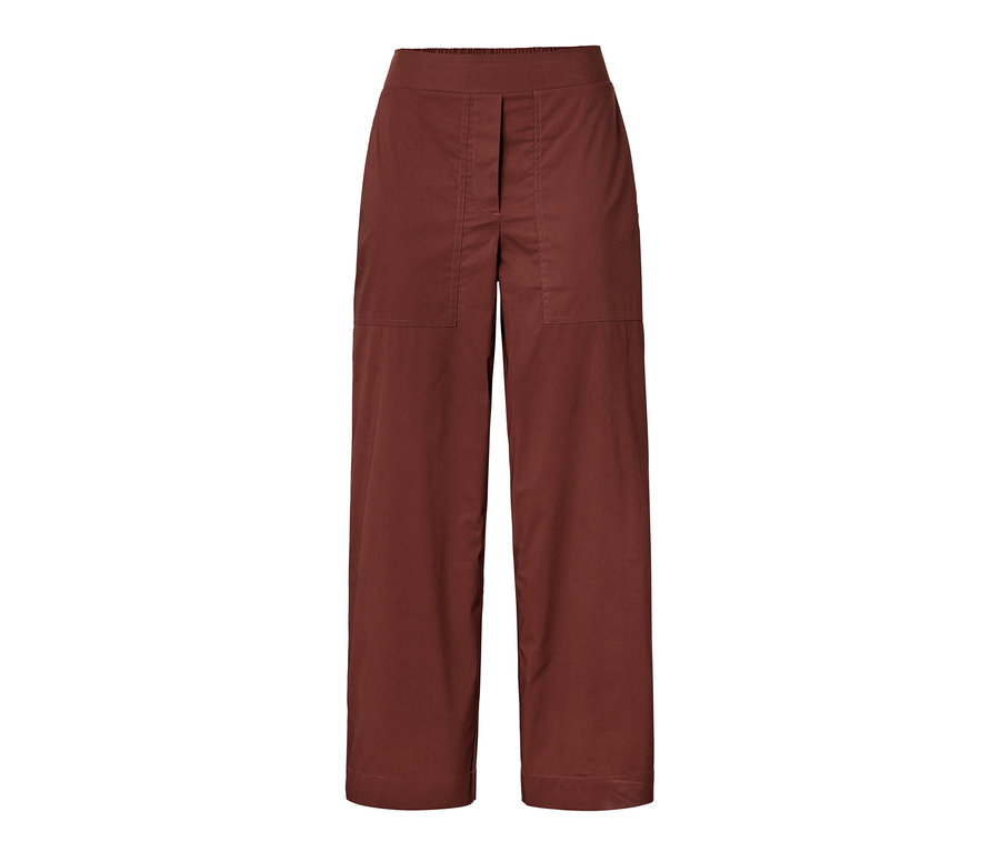 Pantalon en popeline terracotta.