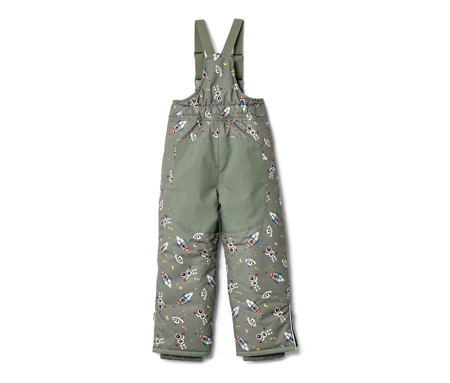 Combinaison de ski pour enfant avec motifs de fusées et d'espace.