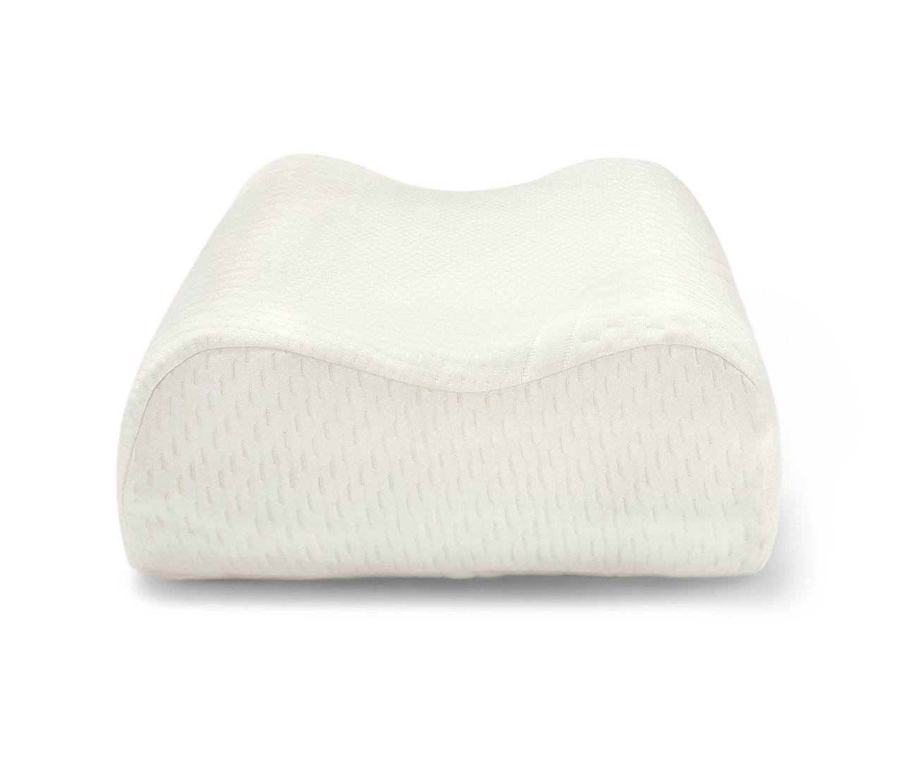 Gros plan d'un oreiller cervical blanc irisette® greenline.