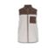Gilet sans manches en peluche, beige et marron - Fourrure teddy beige avec polaire marron