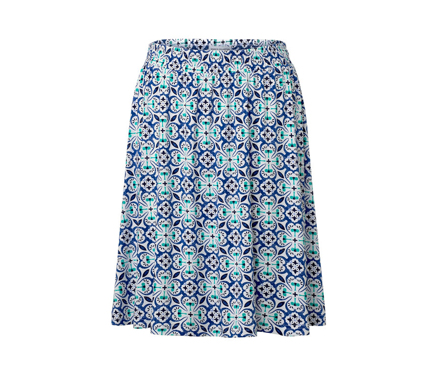 Une jupe en jersey avec imprimé intégral.