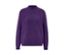 Pull à col droit en grosse maille violet.