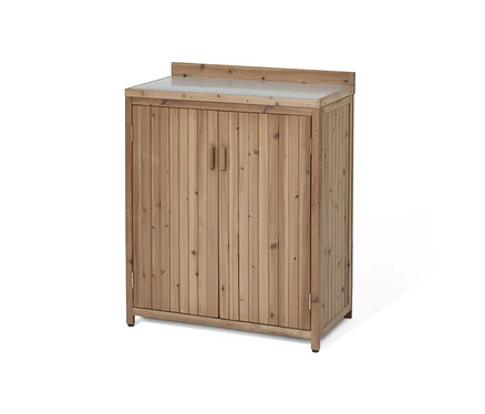 Petite armoire de jardin »Tinus« en pin avec deux portes.
