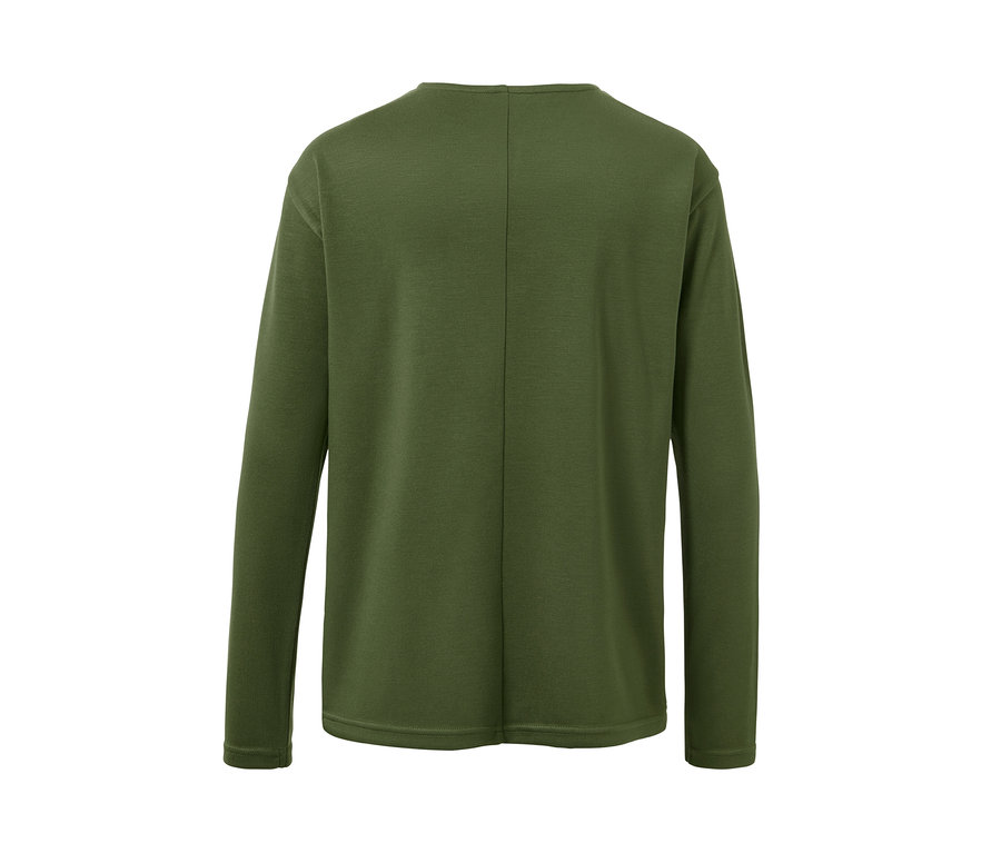 Vue arrière de la blouse verte.