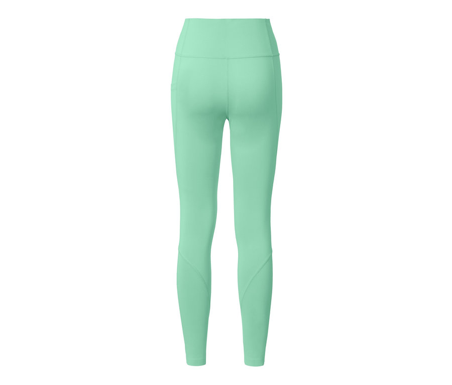 Vue arrière d'un legging de sport modelant vert.