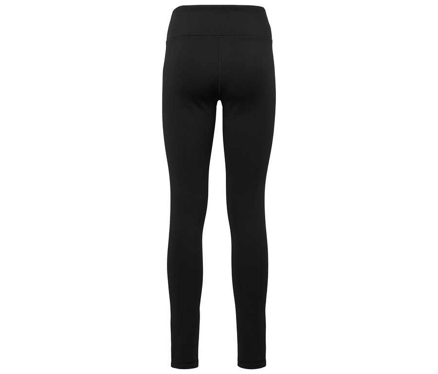 Détail d'un legging noir.