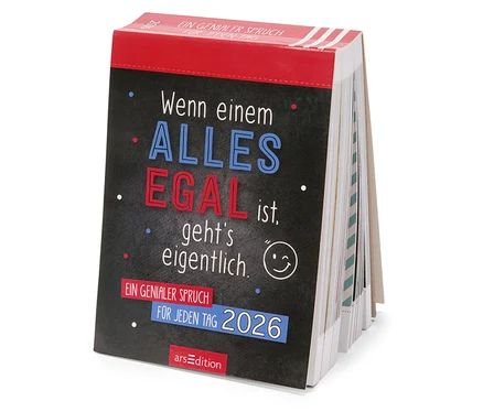 Présentation d'un calendrier de table avec la légende "Quand on s'en fout de tout, en fait, ça va."